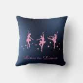 ネイビー&ピンクバレリーナバレエテーマクッション クッション (裏面)