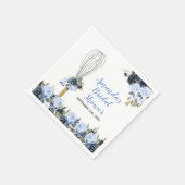 ネイビー フラワーの結婚式直前 お持たせパーティー スタンダードカクテルナプキン (角)