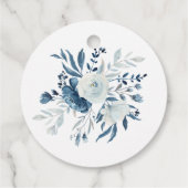 ネイビー フラワー ブライダル シャワー フェルト タグ (裏面)