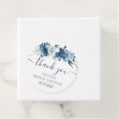 ネイビー フラワー ブライダル シャワー フェルト タグ (インサイチュ)