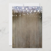 ネイビー フローラル ラスティック リハーサル ディナー 招待状 (裏面)