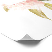 ネイビー＆ブラッシュ フラワーブライダルシャワー ウェルカムポスター ポスター (角)