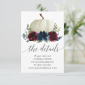 ネイビー・ブルゴンディ・パンプキン結婚氏のウェブサイトがカードを挿入 エンクロージャーカード (スタンド正面)