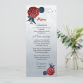 ネイビー&ブルゴーニュ結婚ー花 メニュー (スタンド正面)