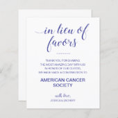 ネイビー・ブルーの慈善団体への寄付に代結婚えて (正面/裏面)