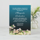 ネイビー·ブルーの誕生日パーティー 招待状 (スタンド正面)