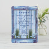 ネイビー – ブルーウッド&フィッシュ婚約 招待状 (スタンド正面)