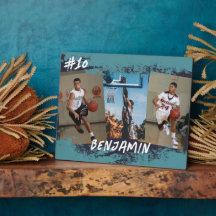 ネイビー&ブルーフォトコラージュパーソナライズされた