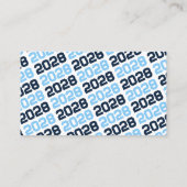 ネイビー&ブルー卒業ミニインサート/フレンド招待状 名刺 (裏面)