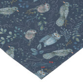 ネイビー・ブルー大化フォーク術 ショートテーブルランナー (コーナー)