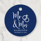 ネイビー・ブルー氏結婚の フェイバータグ (裏面)