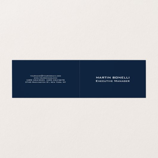 ネイビー・ブルー特別エグゼクユニークシモダンョンマネージャー 名刺 (外部フラット)