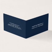 ネイビー・ブルー特別エグゼクユニークシモダンョンマネージャー 名刺 (外部)