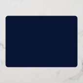 ネイビー・ブルー結婚ズの共演実在 箔招待状 (裏面)