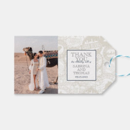 ネイビー・ブルー結婚・モロッコの写真 ギフトタグ