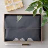 ネイビー・ブルー・デコページのホワイト・マグノリアス 薄葉紙 (ギフト)