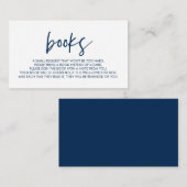 ネイビー·ブルー·ベビーモダン向けの本 エンクロージャーカード (正面/裏面)