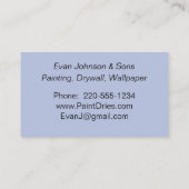 ネイビー・ブルー・絵を描サンプル 名刺 (裏面)