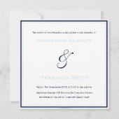 ネイビー&ブ淡い色のルー·スペシャル·リクエスト 招待状 (裏面)