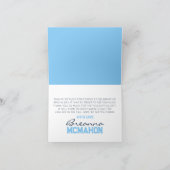 ネイビー&ベビーブルーの足卒業式折り畳み サンキューカード (内部)