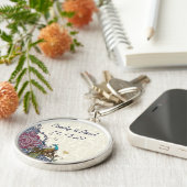 ネイビー&ベリーベリエレガントーダマスクピ結婚ャクズ キーホルダー (側面)