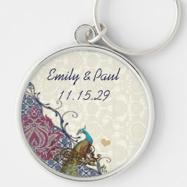 ネイビー&ベリーベリエレガントーダマスクピ結婚ャクズ キーホルダー