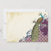 ネイビー&ベリーベリエレガントーダマスクピ結婚ャクズ 招待状 (裏面)