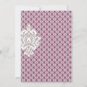 ネイビー&ベリーベリエレガントーダマスクピ結婚ャクズ 招待状 (裏面)