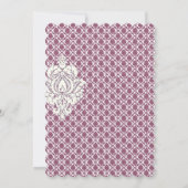 ネイビー&ベリーベリエレガントーダマスクピ結婚ャクズ 招待状 (裏面)