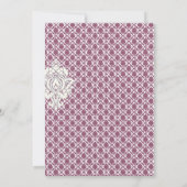 ネイビー&ベリーベリエレガントーダマスクピ結婚ャクズ 招待状 (裏面)