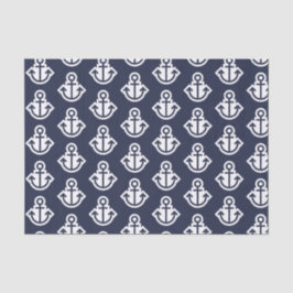 ネイビー&ホワイトいかりティッシュペーパー 薄葉紙