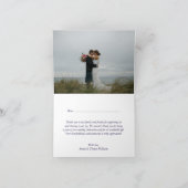 ネイビー＆ホワイトのストライプアンカー結婚式 サンキューカード (内部)