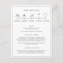 ネイビー+ホワイトのマリンテイストな結婚式の進行表カード