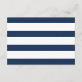 ネイビー＆ホワイトのMr.＆Mrs. エレガントスクリプトの披露宴 エンクロージャーカード (裏面)