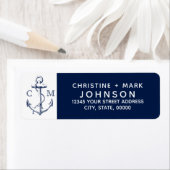 ネイビー+ホワイトスケ航海のッチいかりカップル | ラベル (インサイチュ)