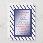 ネイビー・ホワイトストライプ招待状 招待状 (裏面)