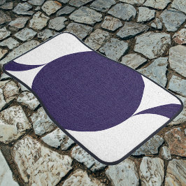 ネイビー&ホワイトニット幻想 カーマット