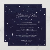 ネイビー/ホワイト分散スターズスクエア/ラウンドハロウィン メニュー (正面/裏面)