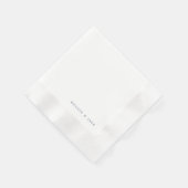 ネイビー&ホワイト結婚のコーニングカクテル 縁ありカクテルナプキン (角)