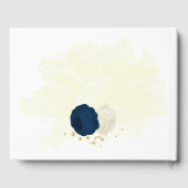 ネイビー&ホワイト花金ゴールドボ結婚タン ゲストブック (裏面)