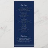ネイビー+ホワイト+アンカーの結婚式 プログラム (裏面)
