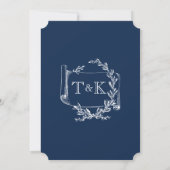 ネイビー・ホワイト・トワール 招待状 (裏面)