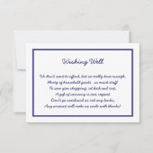 ネイビー・ホワイト・フレーム・ウィッシング・ウェル・リクエスト・カード 招待状 (正面)