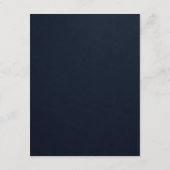 ネイビー&ホワイトVELVET SILKあなたのロゴワークショップRSVP エンクロージャーカード (裏面)