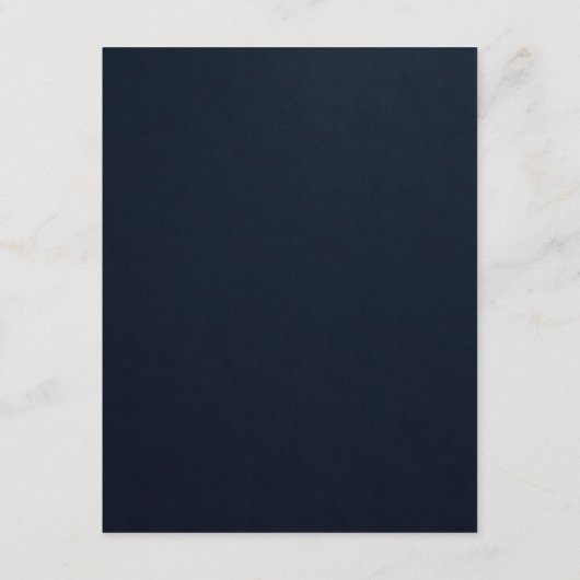 ネイビー&ホワイトVELVET SILKあなたのロゴワークショップRSVP エンクロージャーカード (裏面)
