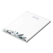 ネイビー ボホ フラワー パーソナル ステーショナリー ノート (回転)