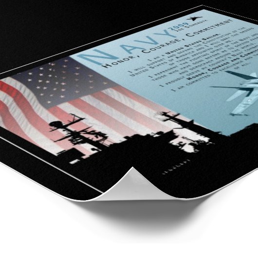 ネイビー ポスター (角)