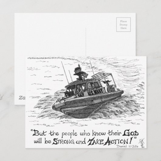 ネイビー ポストカード (正面/裏面)