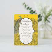 ネイビー&マスタードイエローピーコックリハーサルディナー ポストカード (スタンド正面)