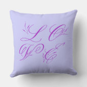 ネイビー+マゼンタLOVE枕 クッション (裏面)